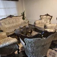 مبل سلطنتی و میز ناهار خوری در حد نو