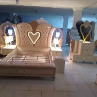 ست سرویس خواب دونفره چوبی|تخت و سرویس خواب|سیرجان, |دیوار
