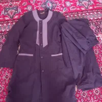 یک دست مانتو شلوار سرمه ای