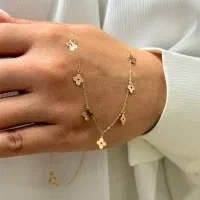گردنبند طلا 18 عیار زنانه مدل 7 پولک لویی ویتون