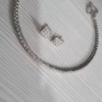 نیم ست گردنبند و گوشواره