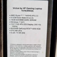 لپتاپ اچ پی Gaming Laptop 15-fb3093dx