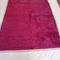 دوعدد لحاف مخمل زرشکی