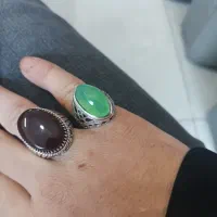 انگشتر نقره فدیوم عقیق و فیروزه فوری قیمت مناسب