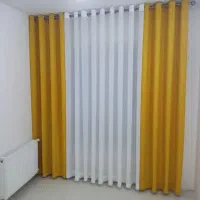 پرده حریر شاین ساده اسکاچی کرپ مستاجری|پرده، رانر، رومیزی|مشهد, رده|دیوار