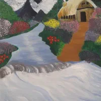 تابلو رنگ وروغن طبیعت