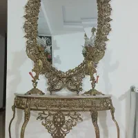 آینه و کنسول برنز|بوفه، ویترین، کنسول|کرمانشاه, |دیوار