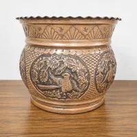 گلدان مسی بزرگ عتیقه