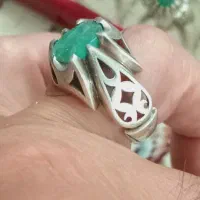 انگشتر دست ساز زمرد پنجشیر کلکسیونی افغان|جواهرات|ورامین, ورامین|دیوار