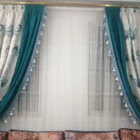 پرده نونو بدون زدگی بهمرا شال و استر زیر