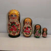 مجسمه چهار عددی ماتروشکا چوبی اصل روسیه با ضمانت