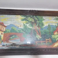 تابلو کوبلن با قاب چوبی