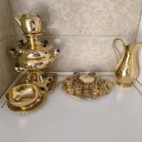 سرویس کامل سماور طلایی برقی