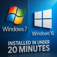 نصب ویندوز 10 و 7 کمتر از 20 دقیقه