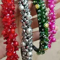 تل های دوخته شده با کریستال و مروارید