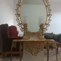 آینه وشمعدان برنز