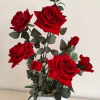 گلدان گل مصنوعی رز