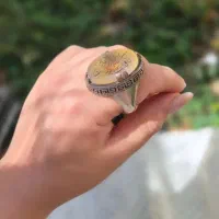 انگشتر نقره عقیق خطی سوره کوثر|جواهرات|کرج, فاز ۲ مهرشهر|دیوار
