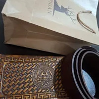 ست چرم کیف و کمربند