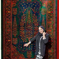 فرش ۵۶۰ عشایری سبز اکریلیک  سایزبندی ۱۲و۹و۶ متری