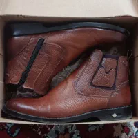 نیم بوت تمام چرم گاوی مردانه