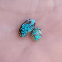 نگین عقیق شجر ، فیروزه