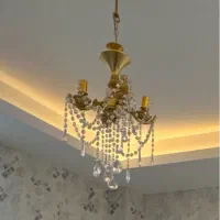 4عدد لوستر 4شعله برنجی اصل نشان دار|لوستر و چراغ آویز|اردبیل, |دیوار