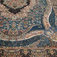 یک جفت فرش ۹ متری و یک کناره ست با فرش هازمردکاشان