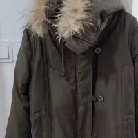 کاپشن یشمی داخل خز استوک