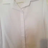 شومیز سفید نخی ساده و شیک،کاملا نووآکبند،فری سایز
