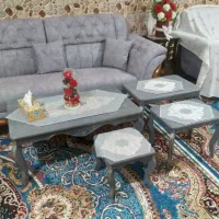 یک جلو مبلی و سه تا میز عسلی با تخفیف ویژه|مبلمان خانگی و میز عسلی|زاهدان, |دیوار