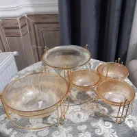 میوه خوری وشیرینی خوری فلزی طرح ساجمه