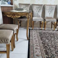 فروش مبل ۷نفره میزناهارخوری۶نفره همراه با جلو مبلی|مبلمان خانگی و میز عسلی|کرج, گلشهر|دیوار