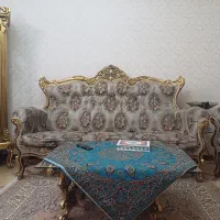 مبل استیل و بوفه کاملا چوب