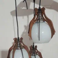 دو عدد لوستر ۶شعله و چهار عدد لوستر آویز کارنکرده