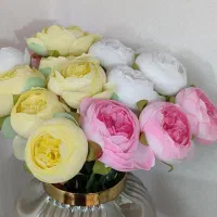 انواع بوته گل تک شاخه برگ سبز