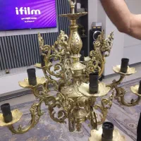 لوستر برنز ۵ شاخه|لوستر و چراغ آویز|فردیس, شهرک شهید حسینی|دیوار