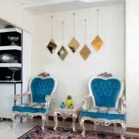 آینه لوزی mdf زنجیری