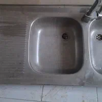 رادیاتور  و  سینک دو لگن ظرفشویی استیل