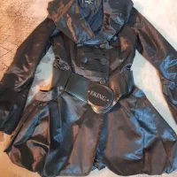 مانتو ساتن مشکی و مانتو بافت ظریف