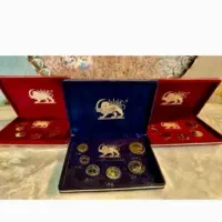 پک ۶ عددی سکه های قدیمی آب طلاکاری