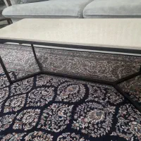 میز فلزی سنگی فرفورژه ۳ تکه