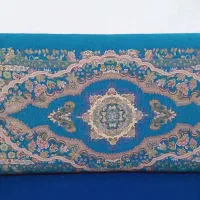 پشتی آبی فیروزه ای