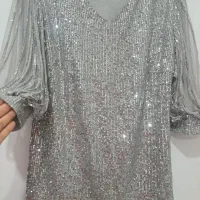 شومیز پولکی نقر ه ایی