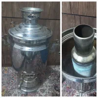 سماور گازی ۶یا۷ لیتری تمیز سالم و کتری شیردار