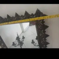 آینه و شمعدان‌ برنز (برنج)، طرح نقره ،بسیاز زیبا