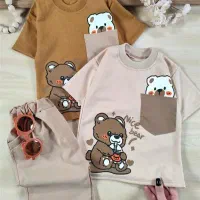 تیشرت شلوارک تدی جیبی