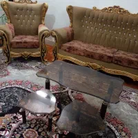 مبل هفت نفره راحتی درحدنو با میز مبلمان سلطنتی
