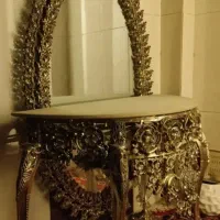 اینه کنسول طرح برنز شیک  قابلمه تابه|بوفه، ویترین، کنسول|قطور, |دیوار