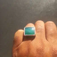 انگشتر عقیق سبز رگه دار اصل